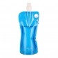 BPA free 580ml Foldable Cycling Water Bag Reusable Hanging Water Bottle for Running with Button